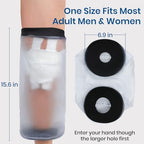 Allhercom Knee Cast Cover for Shower, Watertight Knee Shower Protector after Surgery, Waterproof Shower Cover for Knee Replacement Recovery, Fit Knee Circumference 11.8" to 20.8"