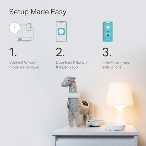 TP-Link Deco Mesh WiFi System(Deco M5) –Up to 5,500 sq. ft. Whole Home Coverage and 100+ Devices,WiFi Router/Extender Replacement, Anitivirus, 3-pack