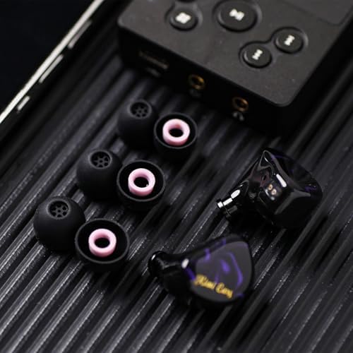 Linsoul Kiwi Ears Flex Earbud Tips, Replacement Silicone IEM Tips, 3 Pairs, S/M/L Size, for KZ ZS10 Pro 2, SuperMix 4,Hype4,Orchestra Lite, Cadenza Wired/Wireless Earphones (Black)