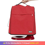 HOMEST Stand Mixer Dust Cover Compatible with KitchenAid 6/7/8 Quart Bowl Lift, Zipper Pocket for Various Kitchen Appliance Accessories, Red (Patent Design)