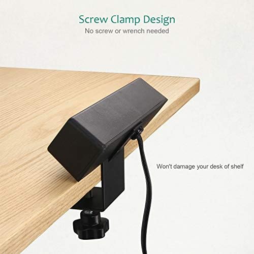 VILONG Desk Clamp Power Strip with USB Port, 4 Outlet Desktop Mount Charging Power Station,on Desk Edge Power Outlet Office Accessories - 6.5Ft Extension Cord