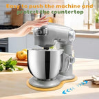 Bamboo Mixer Slider for Cuisinart Stand Mixer 5.5 Quart Mixing Bowl, mixer attachments sliding board for Cuisinart SM-50BC, Kitchen Countertop Storage mixer accessories Appliance Moving Tray Mat