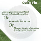 15.75" Microwave Turntable Plate Compatible with Whirlpool W11373838 W10832238 W11340343, 15-3/4 inch Replacement Microwave Glass Plate for KitchenAid 461967721091