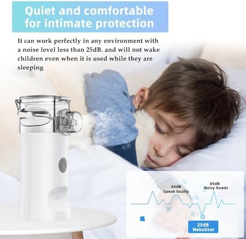 Portable Nebulizer - Handheld Mesh Nebulizer for Breathing Problems, Portable Nebulizer with Mouthpiece, Kids and Adults Mask of Replacement Accessories APOWUS