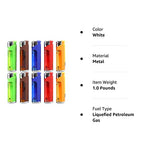 10 Pack Refillable Butane Cigarette Lighter with LED Flashlight
