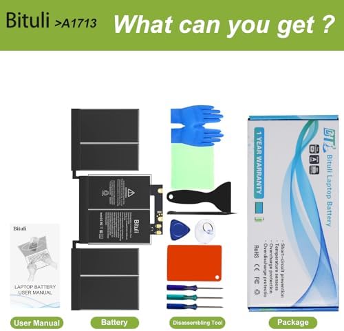 A1964 A1989 A2251 Laptop Battery Replacement for MacBook Pro 13 Inch A1989 (Mid 2018, 2019) & A2251 (2020), EMC 3214 3358 3348