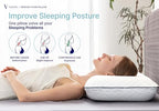 Vaverto Queen Size Gel Memory Foam Pillow - Ventilated, Orthopedic, Contoured Support, Cooling, Ideal for Side & Back Sleepers, with Viscose Made from Bamboo Cover - Essential for College Dorms