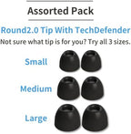 Comply 500 Core Series | Memory Foam Replacement IEM Ear Tips for KZ, Moondrop, FiiO Sennheiser & More | Superior Noise Isolation, Ultimate Comfort, Secure Fit | Round, Black (S/M/L) (3 Pairs)