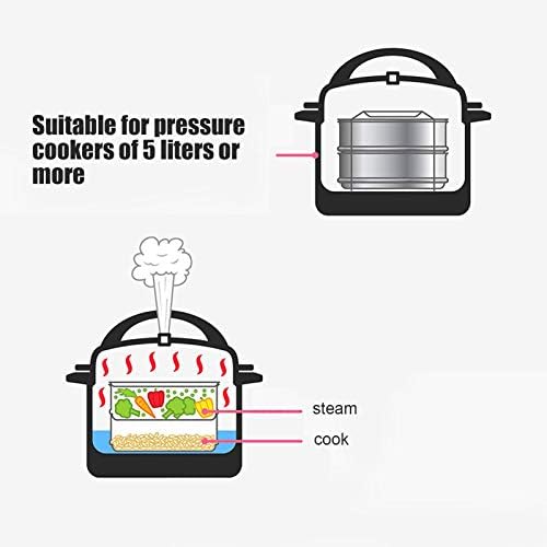 Stackable Stainless Steel Insert Pans - 6QT Instant Pot Accessories, 3 Tier Handle, Pot, Steamer, Pressure Cooker Cookware