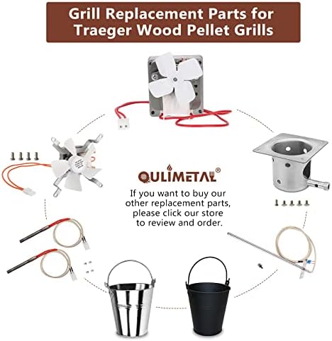 Upgraded 2.0 RPM Auger Motor Replacement Parts for Traeger, Pit Boss Wood Pellet Grills & Camp Chef Smokers, Oklahoma Joe's & Cuisinart WoodCreek Pellet Grill, Barbecue Auger Motor, 120V 60Hz 2 Pole
