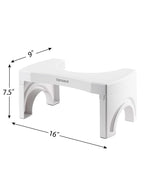 Vansand Toilet Foot Stool,Folding Toilet Stool,Squatting Toilet Potty Stool,Toilet Auxiliary Step,7.5Inch Height White