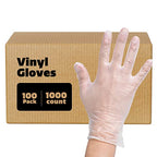 Comfy Package [Case of 1000 Disposable Vinyl Gloves, Powder Free, Latex Free, Clear Gloves for Cooking and cleaning - Large
