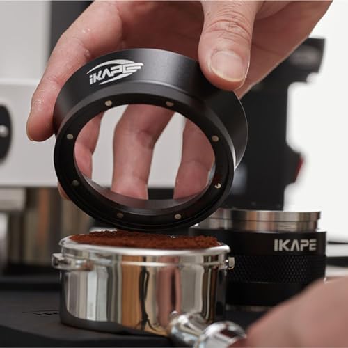 54mm Espresso Dosing Funnel and Puck Screen Set, Magnetic Espresso Dosing Ring, Reusable Stainless Steel 53mm Coffee Filter Compatible with Breville 54MM Portafilter Espresso Machine Accessories