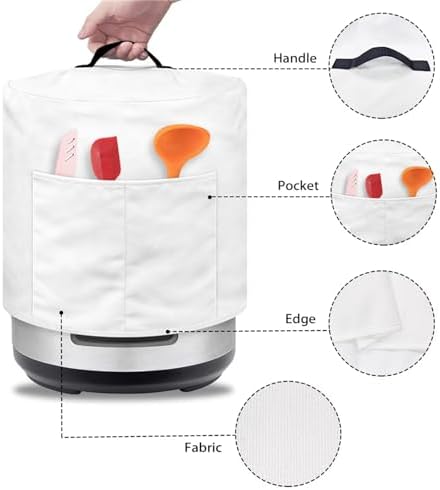Moon Butterfly Dust Cover for 3 qt Instant Pot Pressure Cooker,Cloth Cover with Pockets for Holding Extra Accessories,Waterproof Easy Cleaning,Can Ironable