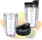 18OZ Replacement Cups Compatible with Ninja Nutri BN401, SS101, BN400, BN800, BN801, SS351, SS151 TWISTi DUO Blender, with Upgraded Sip and Seal Lids- Convenient to Drink Directly.(2 Pack)
