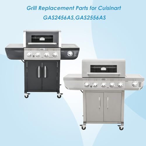 Grill Parts for Cuisinart 5 Burner GAS2556AS GAS9556AS GAS9556ASO GAS9556AF Stainless Steel Heat Plate for Cuisinart Grill Parts Replacement GAS2556AS, 5-Pack