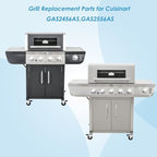 Grill Parts for Cuisinart 5 Burner GAS2556AS GAS9556AS GAS9556ASO GAS9556AF Stainless Steel Heat Plate for Cuisinart Grill Parts Replacement GAS2556AS, 5-Pack