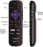 OEM Replacement Remote Control Compatible with All Philips Roku TV Smart TVs【Only Works with Philips Roku TV, Not for Roku Stick and Roku Box】 (Netflix/Disney Plus/Apple TV+ / HBO Max)