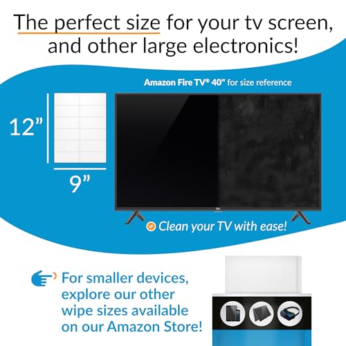 iCloth for Electronics | Monitor Cleaner and TV Screen Cleaner Wipes: Individually Sealed specially formulated alcohol wipes Easily Lifts Oil, Grease, Fingerprints, Makeup - Use as TV Screen Cleaner