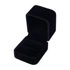 Black Velvet Ring Box – Luxury Soft Velvet Jewelry Gift Box for Engagement, Wedding, Proposal & Storage (2.5″ Square)