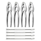 Crab Leg Crackers and Picks, Set of 4 Easy-to-Use Lobster Crackers & Stainless Steel Lobster Picks, Crab Crackers and Tools, Seafood Tool Kit by Smedley & York