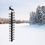 24 Inch Iron Art Snow Gauge Outdoor, Elk Snow Measuring Stick, Snowfall Measuring Gauge, Winter Snow Measurer Snow Ruler inches, Christmas Decorations Outdoor Yard Stake, Snow Measuring Device