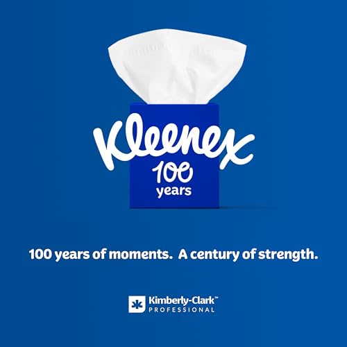 Kleenex® Professional Facial Tissues, Bulk (03076), 2-Ply, White, Flat Facial Tissue Boxes for Business, Convenience Case (125 Tissues/Box, 12 Boxes/Case, 1,500 Tissues/Case)