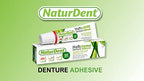 Natural Strong Denture Adhesive NaturDent holds Dentures Longer and Stronger No Zinc No Petrochemical No Paraben No Yucky Taste