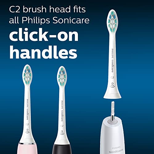 Philips Sonicare 4100 Electric Rechargeable Power Toothbrush, Pink, with Genuine Philips Sonicare Optimal Plaque Control Replacement Toothbrush Heads, White, 3 Pack