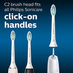 Philips Sonicare 4100 Electric Rechargeable Power Toothbrush, Pink, with Genuine Philips Sonicare Optimal Plaque Control Replacement Toothbrush Heads, White, 3 Pack
