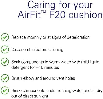ResMed AirFit F20 Cushion - Full-Face CPAP Mask Cushion Replacement - CPAP Accessories - Small