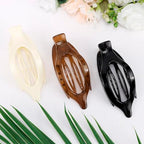 Flat Hair Clips for Women Lay Flat Hair Claw Clips for Thin Thick Hair 3Pcs French Concord Hair Clips Large Hair Clips Neutral Jaw Clips Hair Clamps Hair Accessories White Brown Black