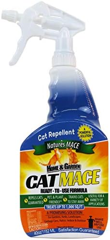 Nature's MACE Cat Repellent Spray, 40 Ounce, Cat Repellent Spray, Keep Cats Out, Train Your Cat to Stay Out, Cat Training Tool, Cat Repellent Indoor & Outdoor, Cat Scratch Deterrent, Peppermint Scent