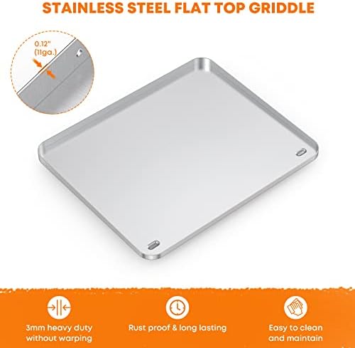 Stanbroil Stainless Steel Griddle Top for Cuisinart CGG-0028 28" 2-Burner Propane Gas Grill, 28 Inch Griddle Replacement Top with Dual Grease Management System