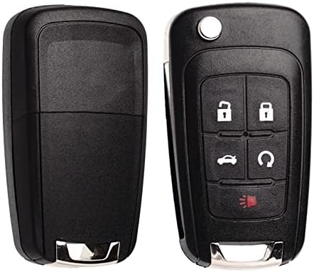Remote Flip Key Fob Replacement Fits for Chevy Cruze Equinox Camaro Malibu Sonic Impala Buick LaCrosse Regal Verano Encore Allure GMC Terrain 2010-2021 Keyless Entry Remote Control OHT01060512 Set 1