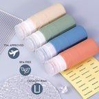 FADVAN Travel Bottles for Toiletries, 3.3oz Tsa Approved Travel Size Containers, BPA Free Leak Proof Silicone Travel Bottles, Refillable Travel Accessories Easy to Squeeze and Clean (Morandi)