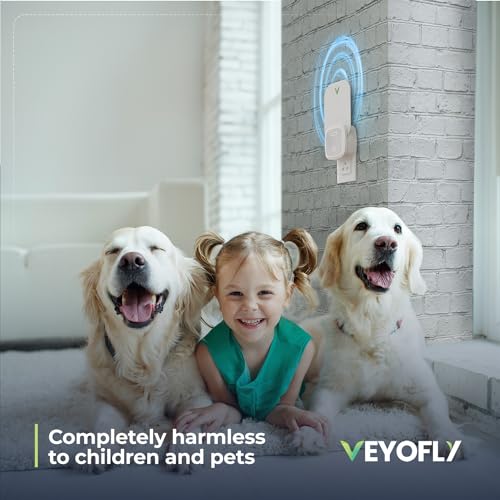 VEYOFLY 2 Pack, Fly Trap, Plug in Flying Insect Trap, Fruit Fly Traps for Indoors- Safer Home Indoor- Bug Light Indoor Plug in- Mosquito Trap, Fruit Fly, Gnat Trap, Flea Trap (2 Device+6 Glue Boards)