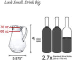 Amazing Abby - Sparkly - Plastic Pitcher (64 oz, 2 Quart), Clear Water Pitcher with Lid, Fridge Jug, BPA-Free, Shatter-Proof, Great for Iced Tea, Sangria, Lemonade, Juice, Milk, and More