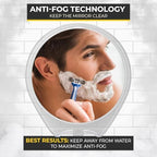 HONEYBULL Shower Mirror Fogless for Shaving - with Suction, Razor Holder for Shower & Swivel, Small Mirror, Shower Accessories, Bathroom Mirror, Bathroom Accessories, Holds Razors (White)