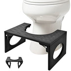 BQYPOWER Toilet Stool, Bamboo 8 Inch Toilet Potty Stool, Foldable Bathroom Poop Stool with Non-Slip Mat for Adults Children…