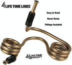 4LifetimeLines 3/16" x 25' Genuine Copper-Nickel Alloy Non-Magnetic Brake Line Replacement Tubing Coil Roll & Fitting Kit, Inverted Flare, Easy to Bend, Corrosion Resistant