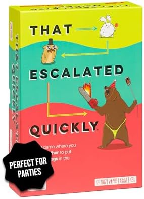 Exploding Kittens That Escalated Quickly 2-8 Players - Ages 10+ - 15 Minutes to Play - Hilarious Cooperative Card Game - Ideal for Party, Family Game Night, Adult and Teen