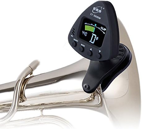 ENO MUSIC Solid Big Clip-on Professional Wind Instruments Alto Saxophone Tuner, Colorful LCD Display, Saxophone Accessories