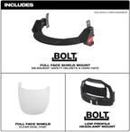 Milwaukee BOLT Full Face Shield, Clear, Compatible Safety Helmets & Hard Hats, 48-73-1420