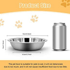 5 PCS Cat Bowls Whisker Friendly, Shallow Wide Flat Cat Food Bowls Stainless Steel,Metal Cat Dishes Whisker Fatigue Relief,Replacement Basic Cat Plates for Elevated Stand,Dishwasher Safe…