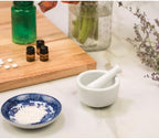 HIC Kitchen Mortar and Pestle for Grinding Spices and Herbs and Crushing Pills, Fine-White Porcelain