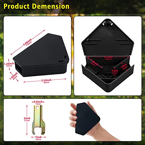 Anblak Mouse Station with Keys Black 12 Pack, Key Required Mouse Stations, Mice Stations, Keeps Children and Pets Safe Indoor & Outdoor