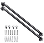 2 Pack 40 Inch Black Shower Grab Bars, ZUEXT Stainless Steel Bathroom Wall Grab Bar Handle, Shower Balance Bar, Safety Hand Rail Support,Handicap Elderly Senior Assist Bath Grab Handle(1.25" Diameter)