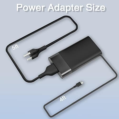 New Slim HP 65W USB C Laptop Charger Replacement for HP Spectre x360, Envy, Chromebook, Elitebook x360, Pavilion, Elite x2 Travel Type C Power Cord Ac Adapter