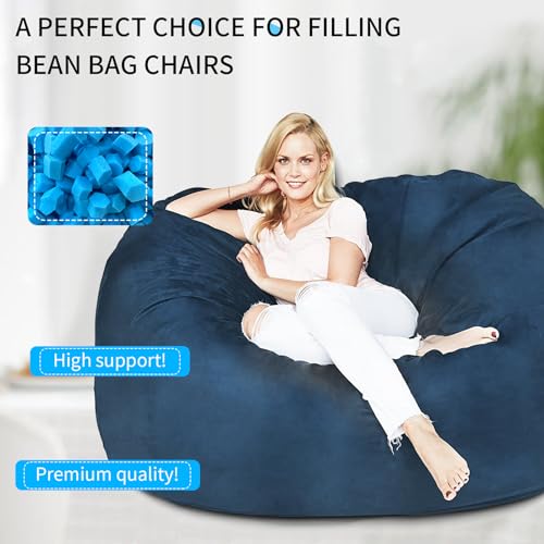 Garifon 5lbs Bean Bag Filler, Pillow Bean Bag Stuffing Filling, Shredded Memory Foam Filling, Punching Bag Filler, Foam Refill for Pouf/Ottoman Stuffing/Couch/Boxing Bag/Dog Bed, Added Gel Particles